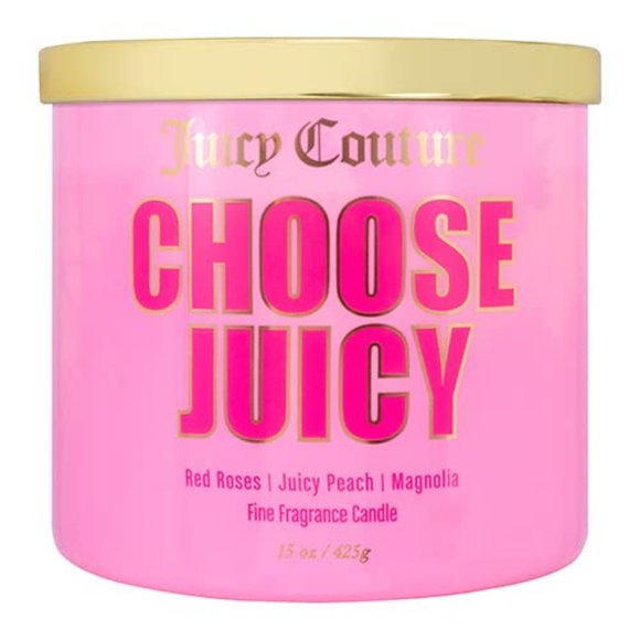 Juicy Couture Other - Juicy Couture 14.5 oz Soy Wax Blend 3 Wick Candle CHOOSE JUICY Rose Peach & Magn